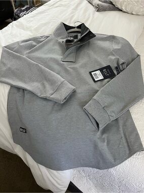 BYLT Basics Gray Quarter-Snap Pullover Sweatshirt